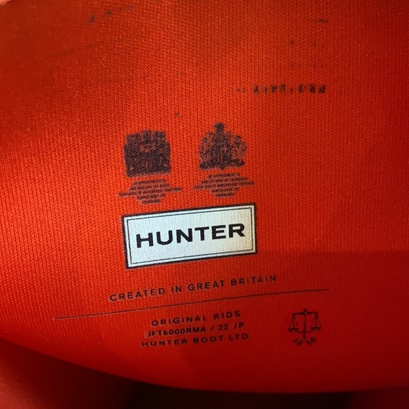 ⭕️Sold⭕️Hunter boots in orange - Picture 8 of 8